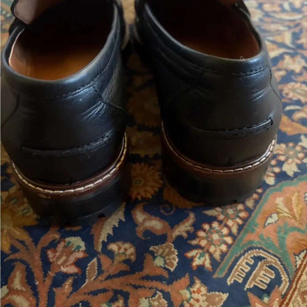 Like new Madewell size 8.5 black leather penny loafers. - Picture 10 of 11